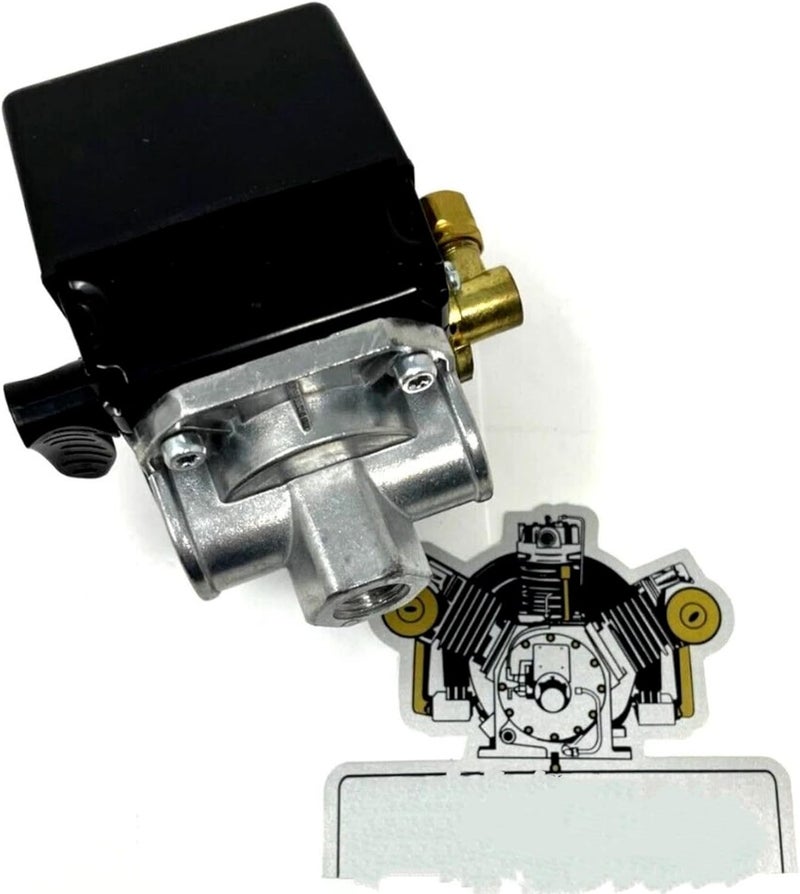 Zhiccent 56288020-01 56288020-01 56288772-02 C2YL9FJ69 AW25-34135175 FOR INGERSOLL RAND AIR COMPRESSORS PRESSURE SWITCH UNLOADER VALVE & LEVER, 4-PORT Size:1/4",26 Amp 120 or 240 Volt. - Image 5